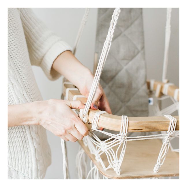 Balançoire bébé en crochet | Blanc