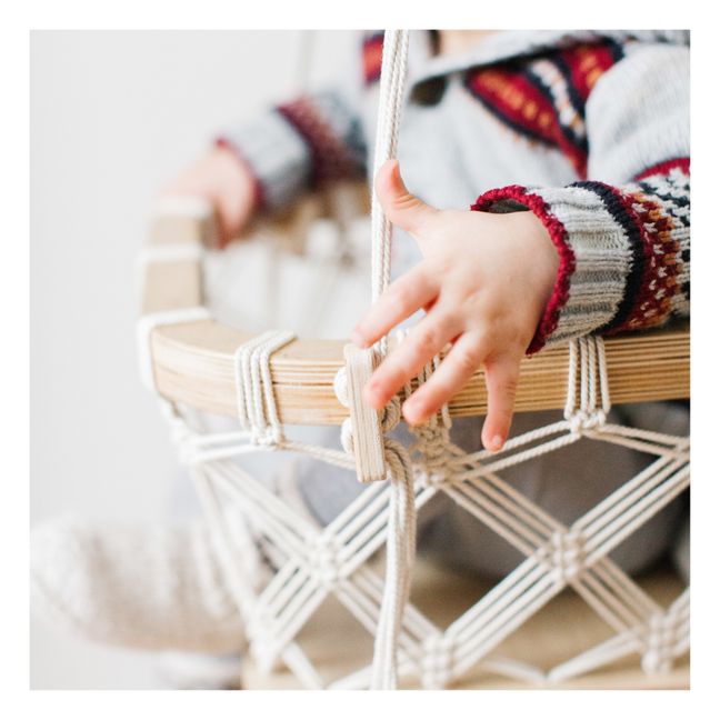 Balançoire bébé en crochet | Blanc