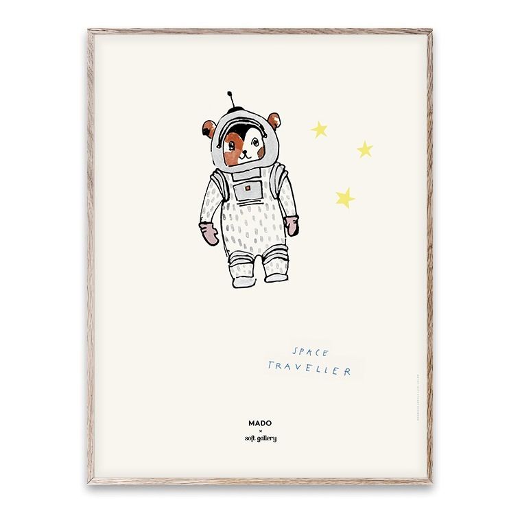 Mado - Affiche Space Traveller 30x40 cm - Multicolore