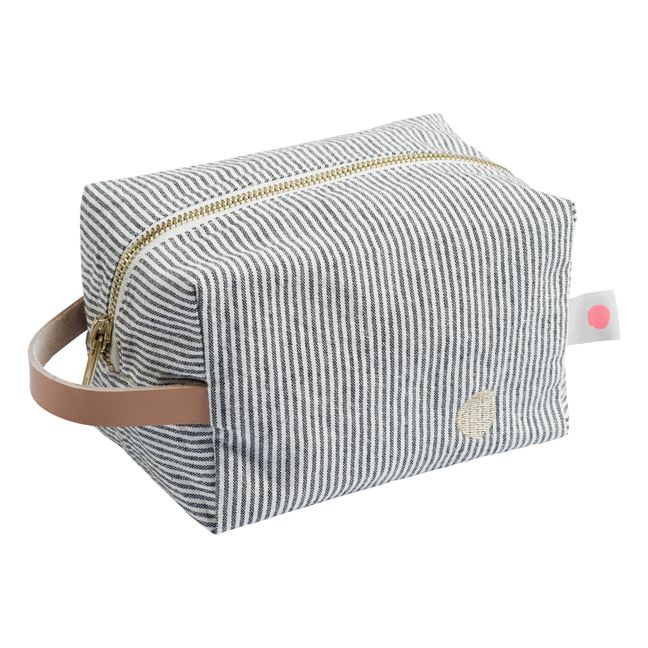 Finette cube striped toiletries bag