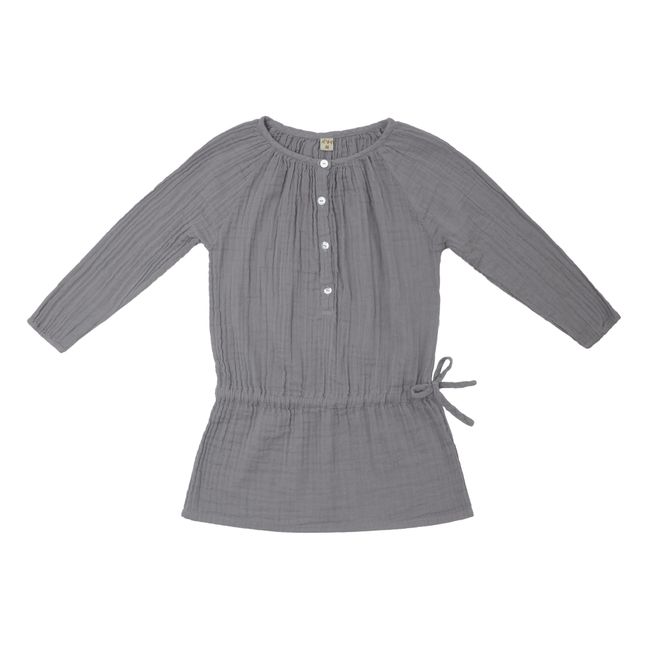 Kleid aus Bio-Baumwolle Naia | Stone Grey S045