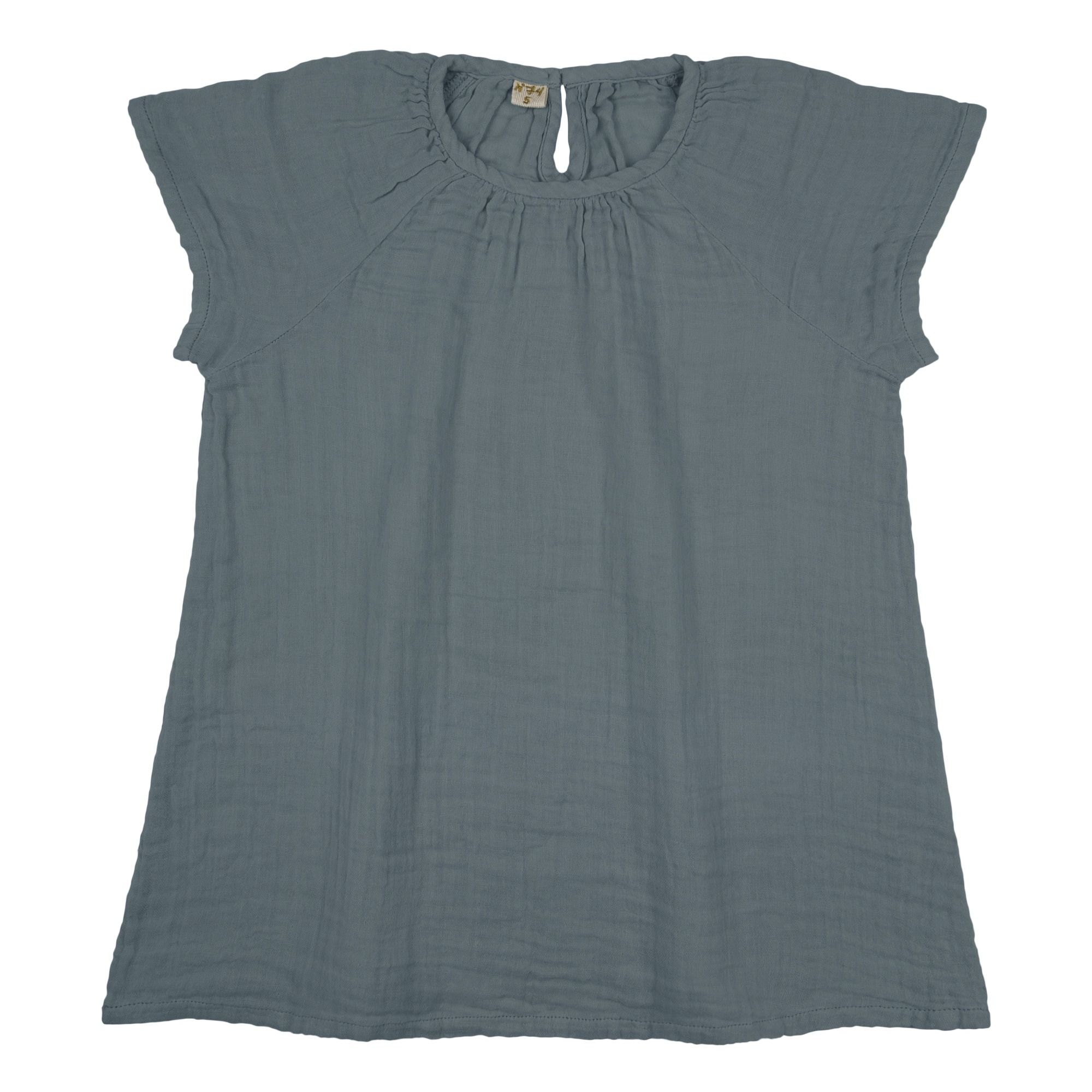 Numero 74 - Robe Coton Bio Clara - Fille - Ice Blue S032