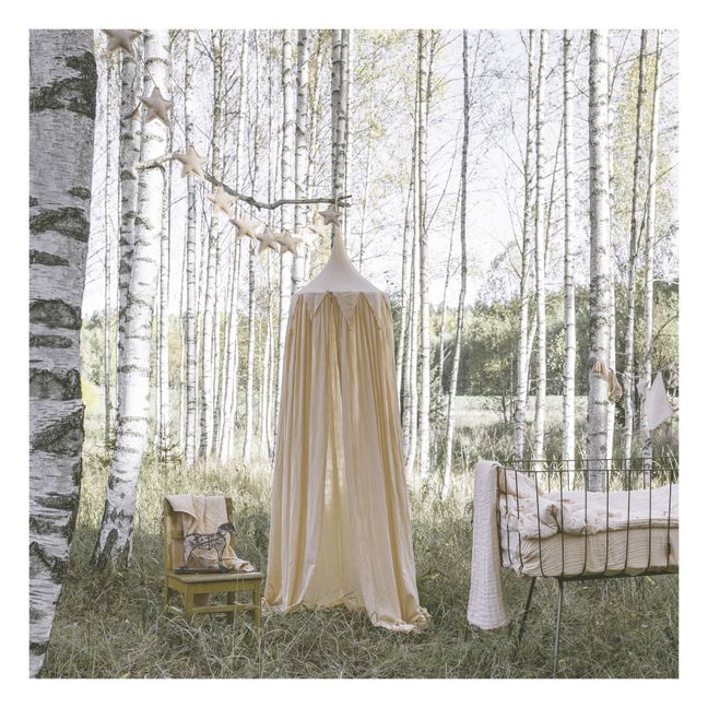 Guirlande mini-étoiles en coton bio | White S001