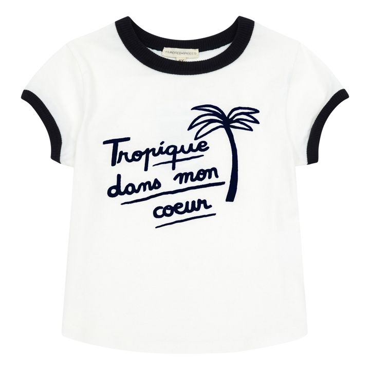 T-shirt Tropico Dans Mon Cœur  Bianco- Immagine del prodotto n°0