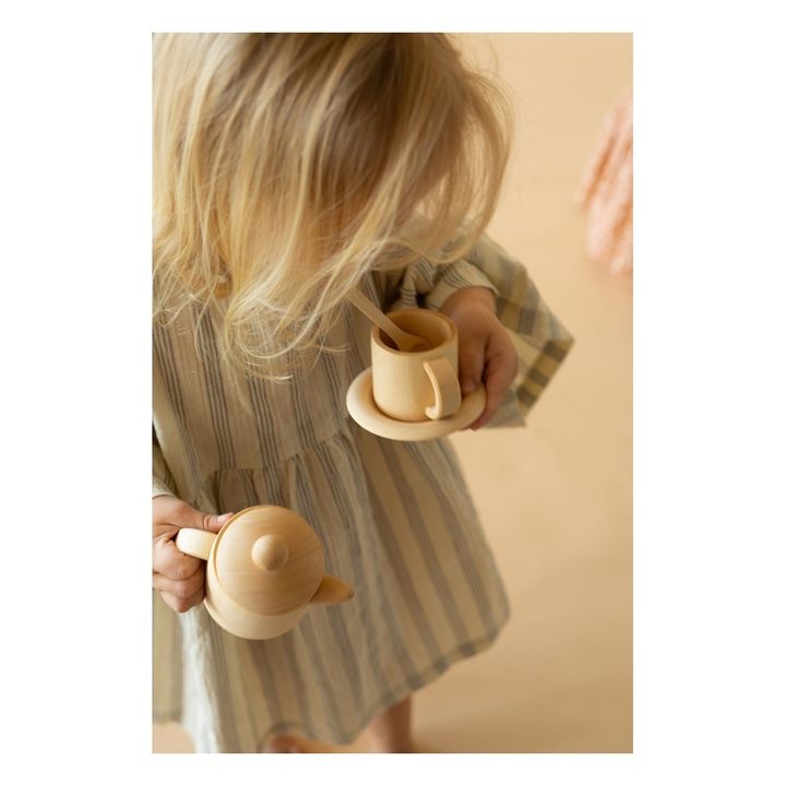 Toy tea set in wood- Product image n°4