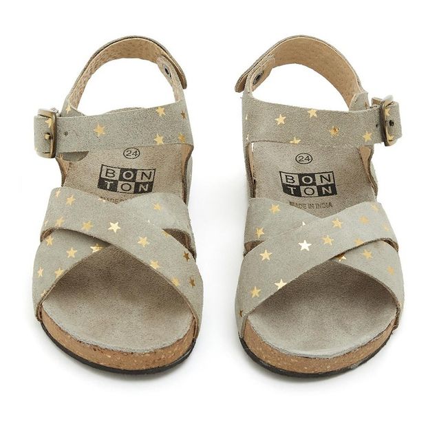 Gris Chaussure Bonton Chiara Souris BébéEnfant Sandales HI9ED2