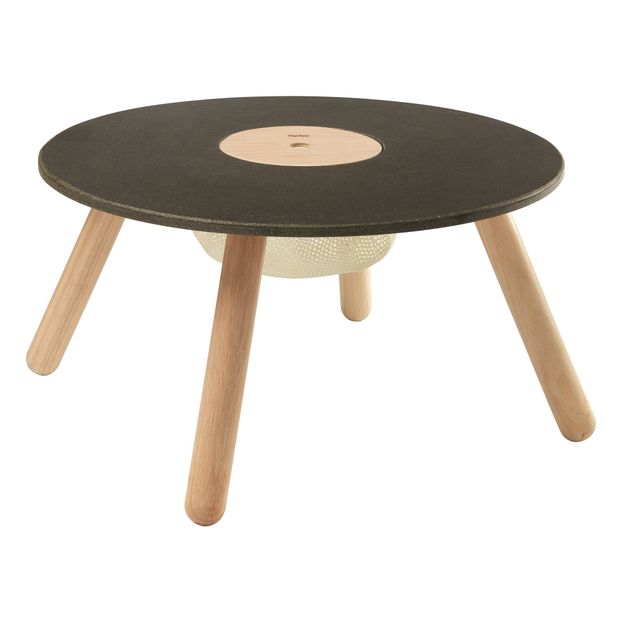 Round Game Table With Chalkboard Top, Kids Round Play Table