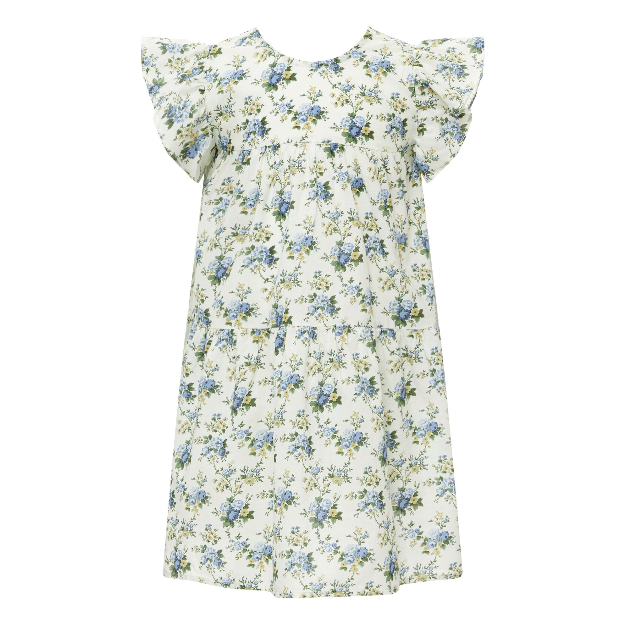 Babe & Tess - Robe Fleurs - Fille - Bleu