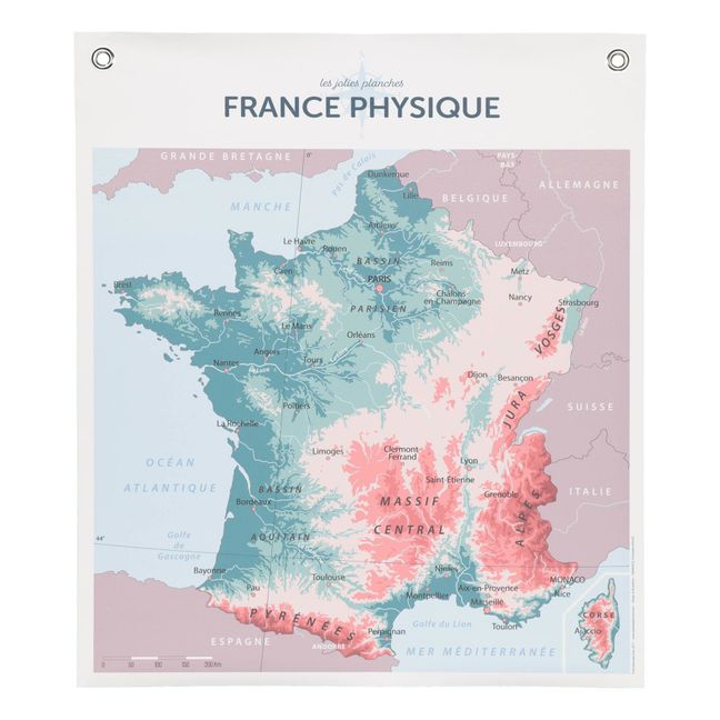 Geography of France 70x80cm 