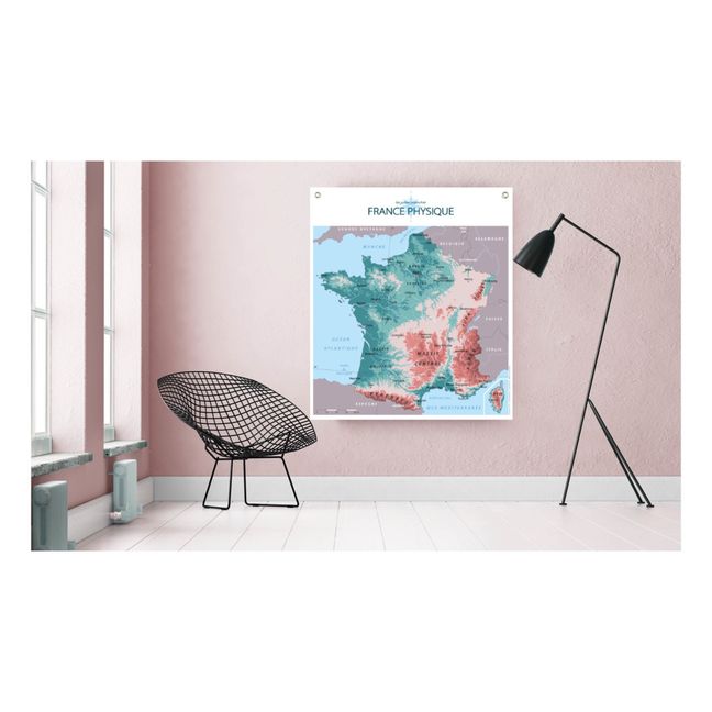 Planche France physique 70x80 cm