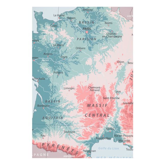 Geography of France 70x80cm 