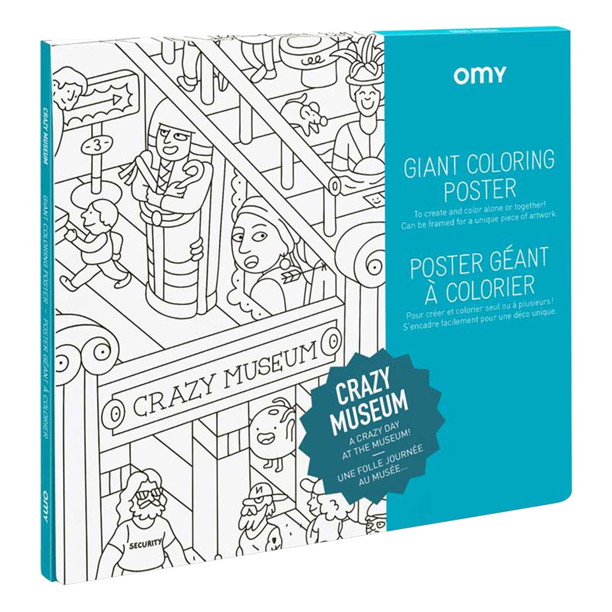 Omy - Poster géant à colorier Musée - Multicolore