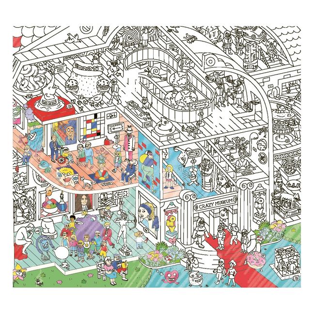 Giant Colouring Poster - Crazy Museum
