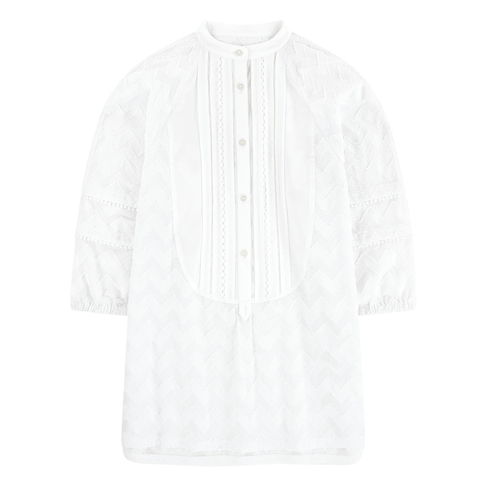 Burberry - Robe Chemise Brodée Ellene - Fille - Blanc