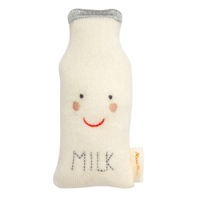Hochet bouteille de lait en coton bio