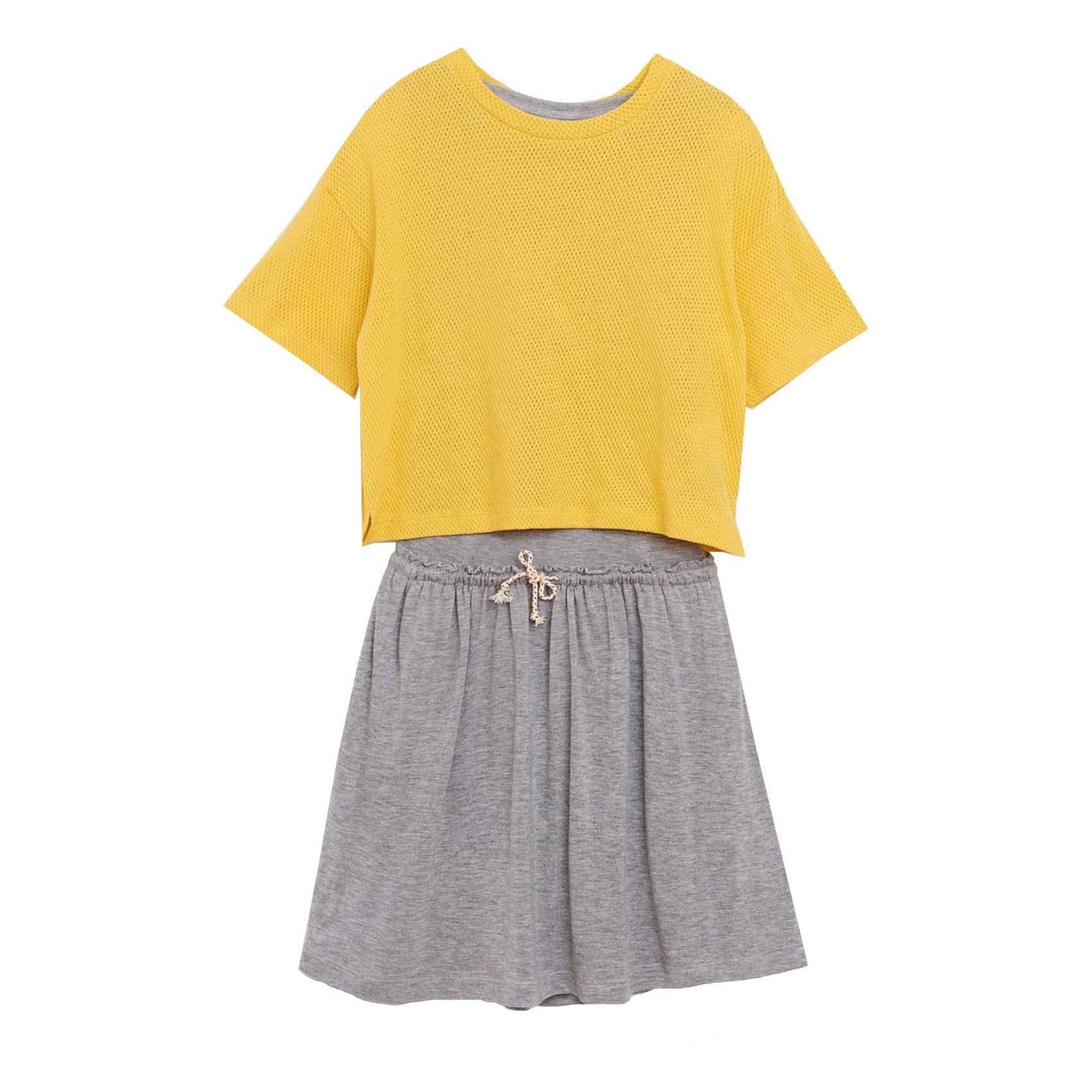 Bellerose - Robe Bi-matière Abal - Fille - Gris