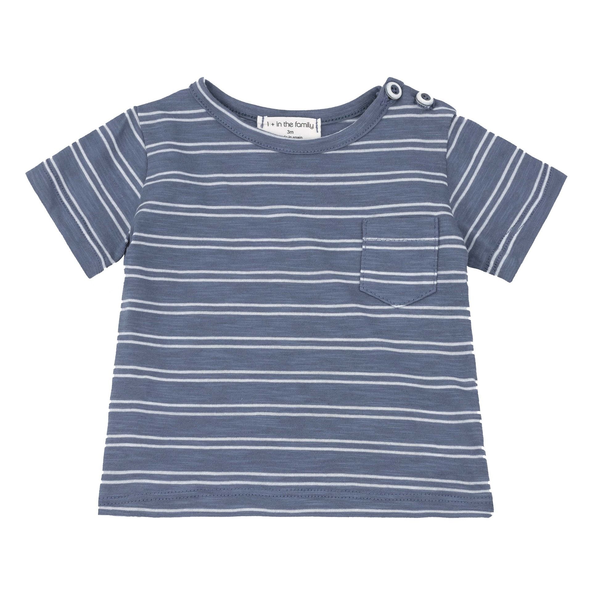 1+ in the family - T-shirt Luca - Garçon - Bleu indigo