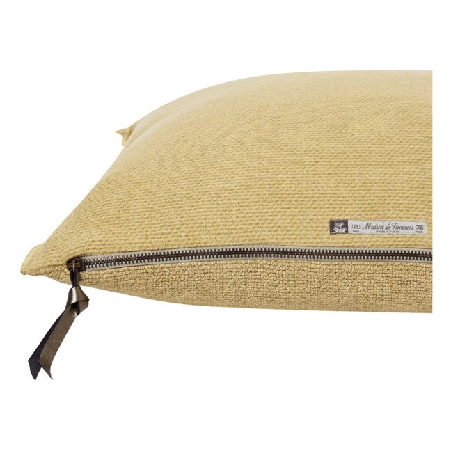 Coussin Vice Versa en toile Formentera | Jaune Paille