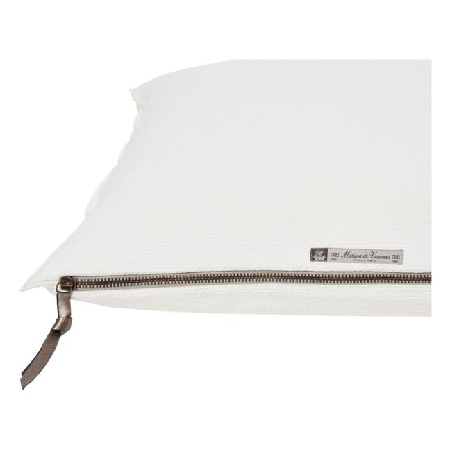 Coussin Vice Versa en toile Formentera | Blanc