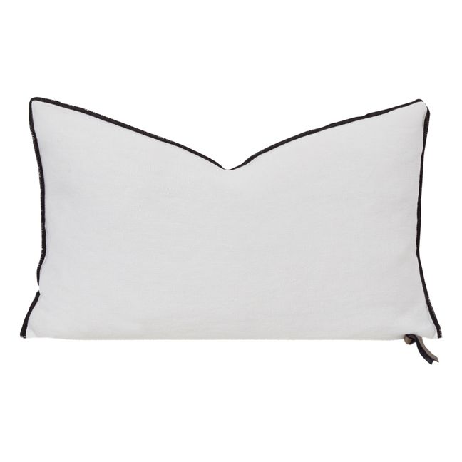 Cuscino Vice Versa linea black in lino  | Bianco