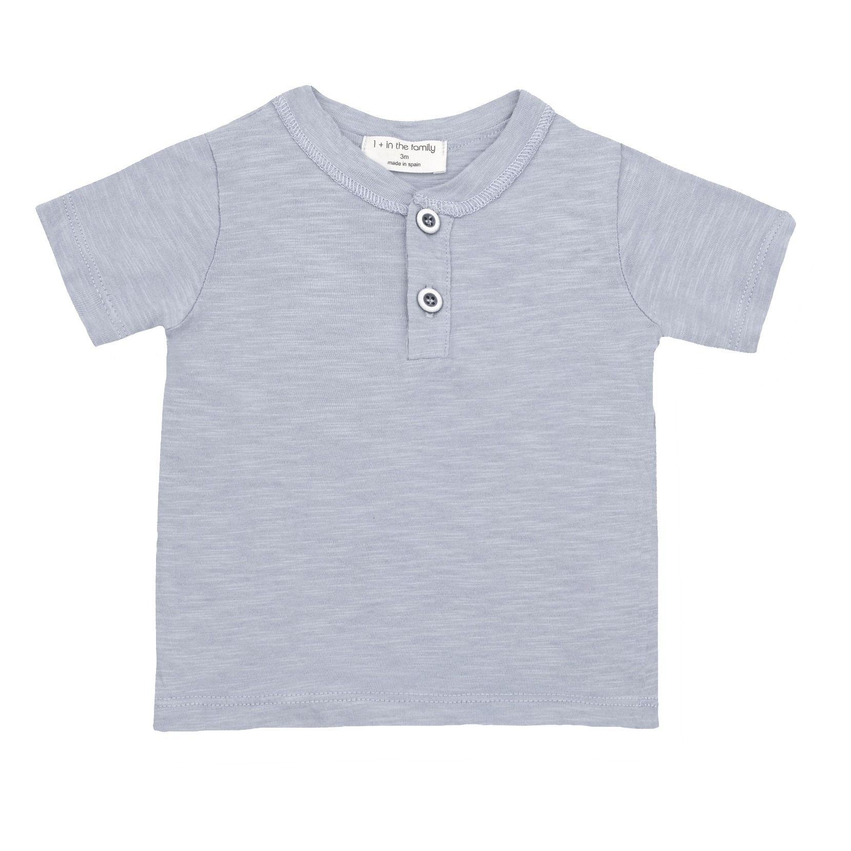1+ in the family - T-shirt Ximo - Garçon - Bleu gris