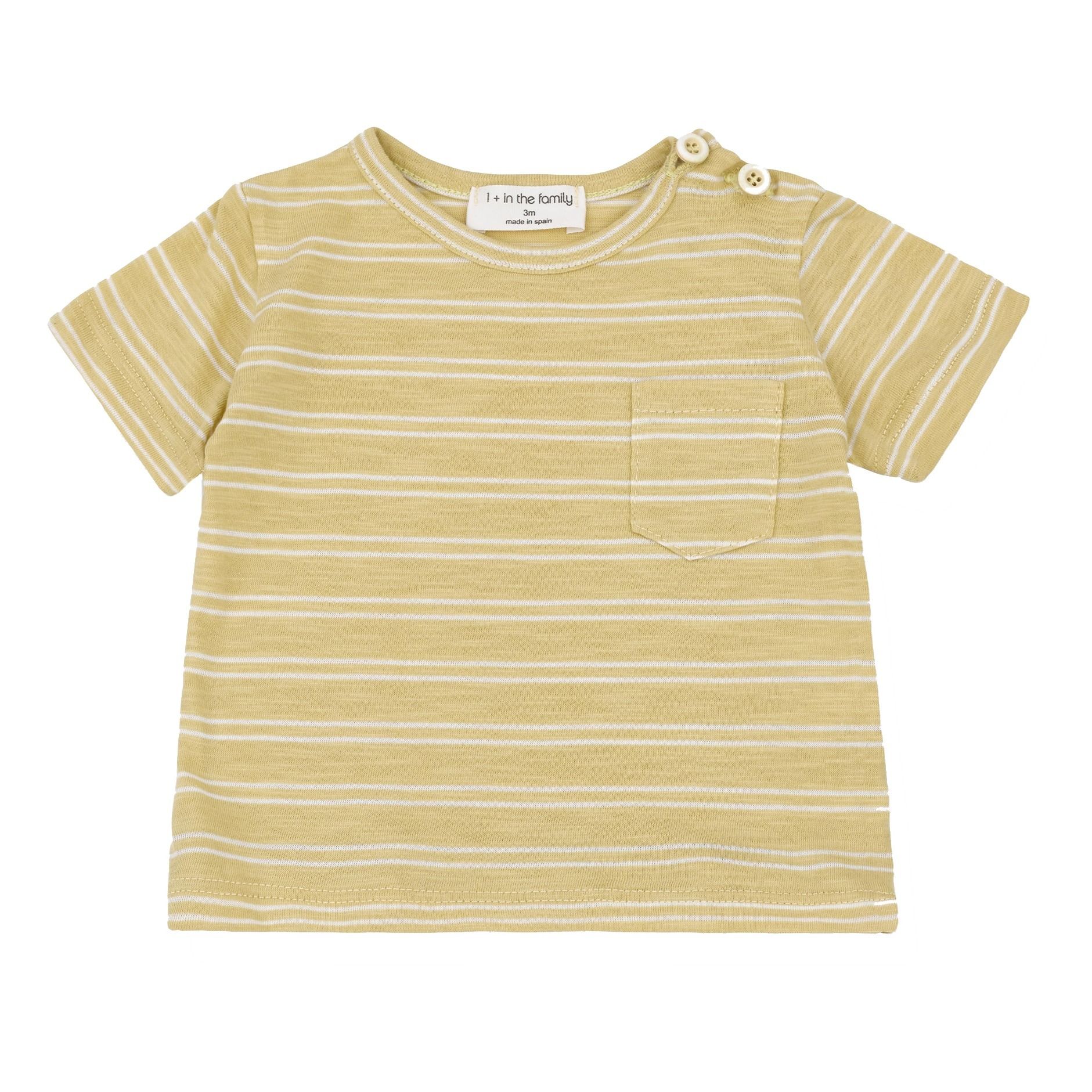 1+ in the family - T-shirt Luca - Fille - Ocre
