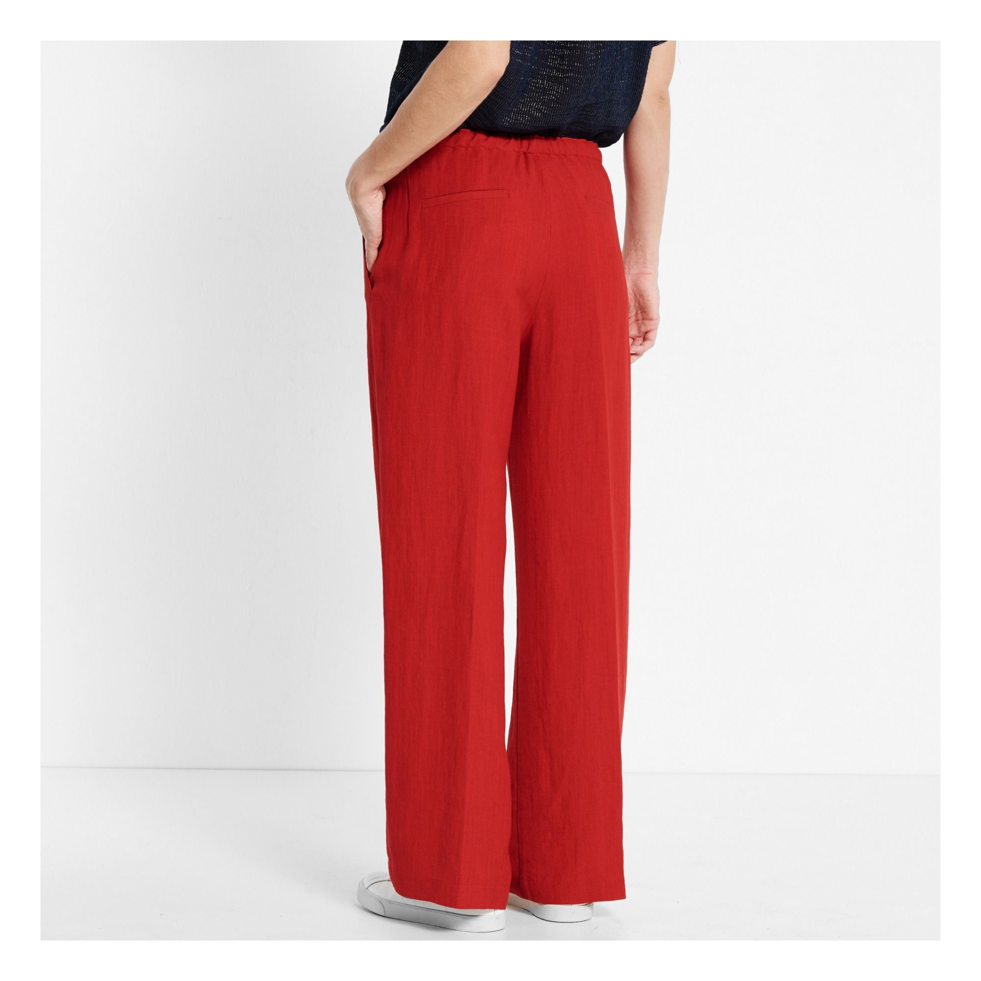 Pantalone Largo Rosso Pomandère Moda Adulto
