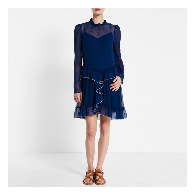 Seidenkleid  | Navy