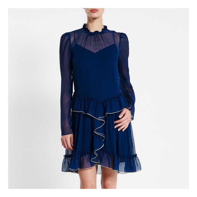 Seidenkleid  | Navy