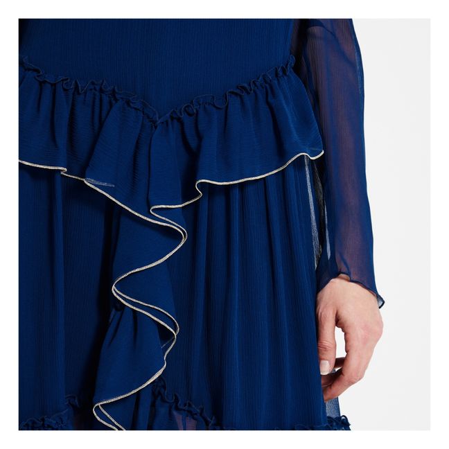 Vestito Corto Seta  | Blu marino