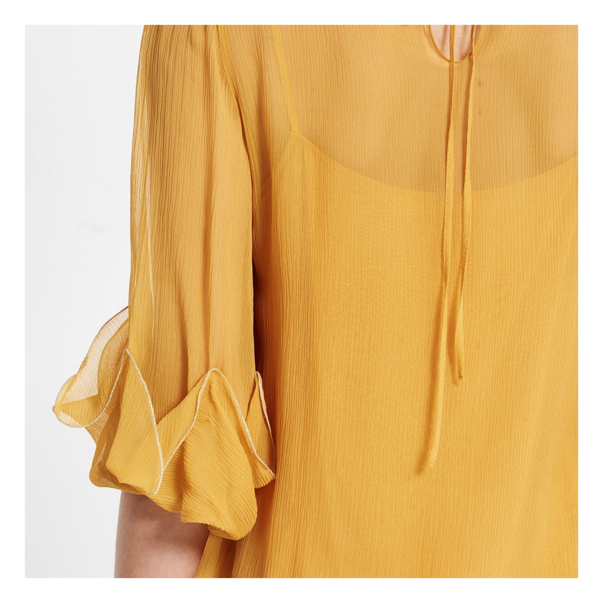 Silk Blouse Yellow See by Chloé Fashion Adult