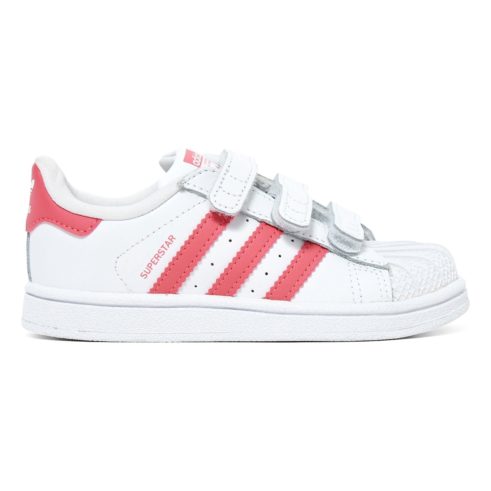 Superstar Velcro Trainers Pink Adidas 