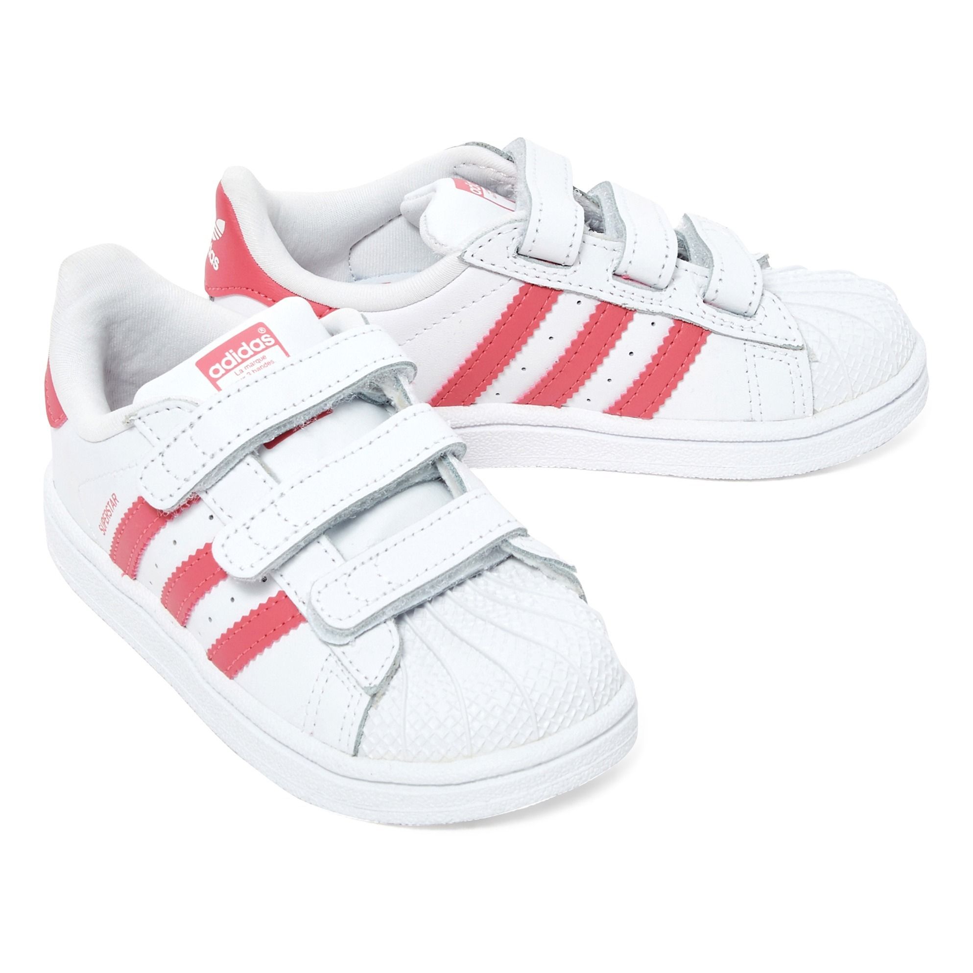 Superstar Velcro Trainers Pink Adidas Shoes Baby , Children
