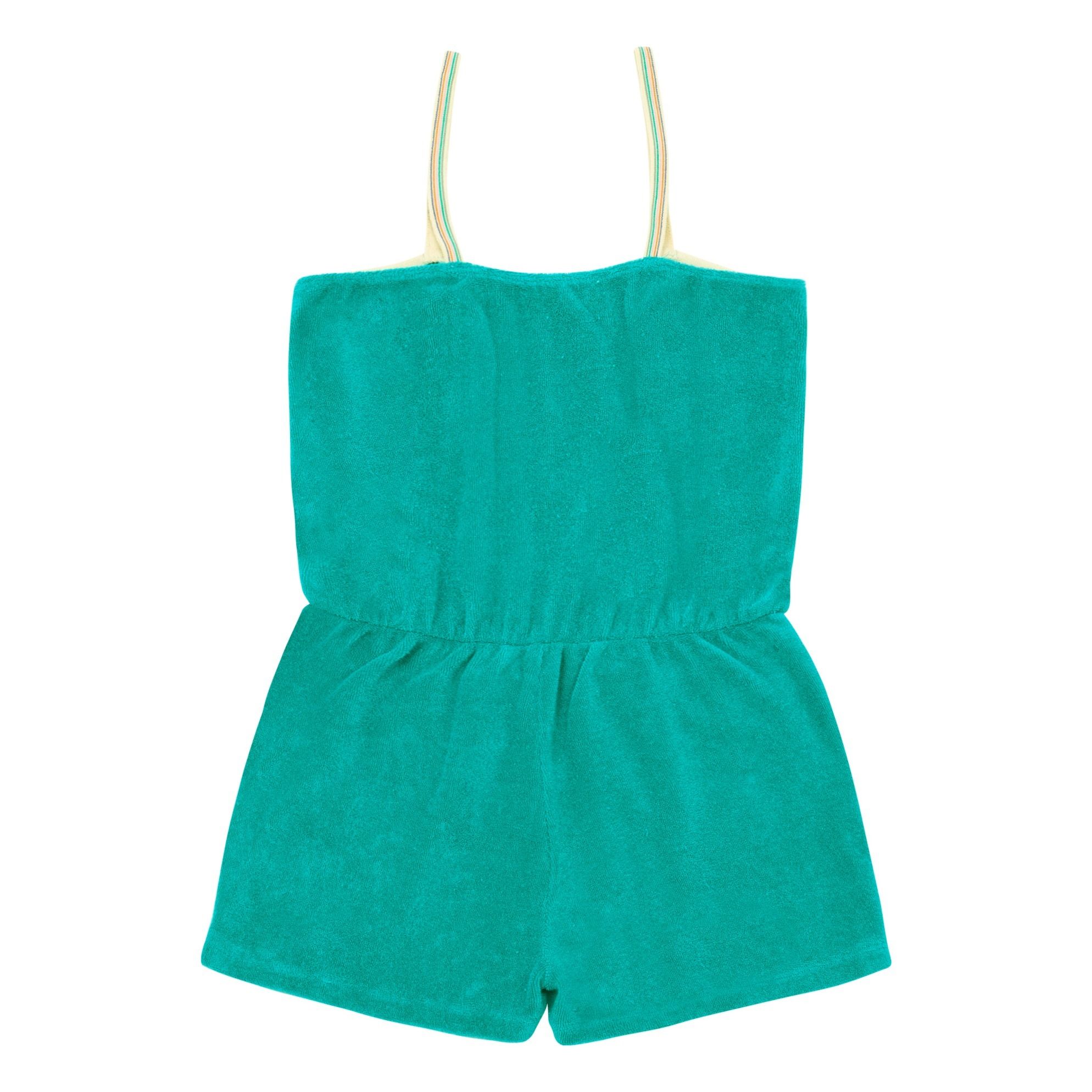 Sunny Terry Cloth Playsuit Emerald green Hundred Pieces Fashion