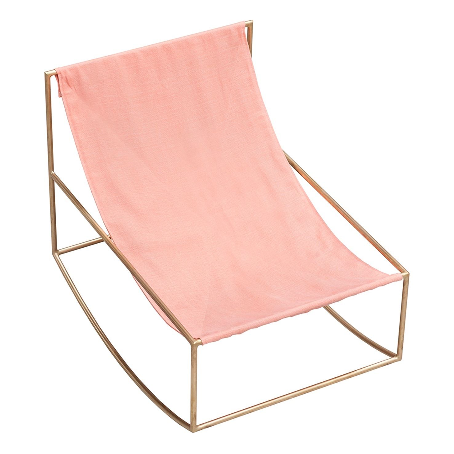 Valerie Objects - Fauteuil en lin Rocking Chair - Rose