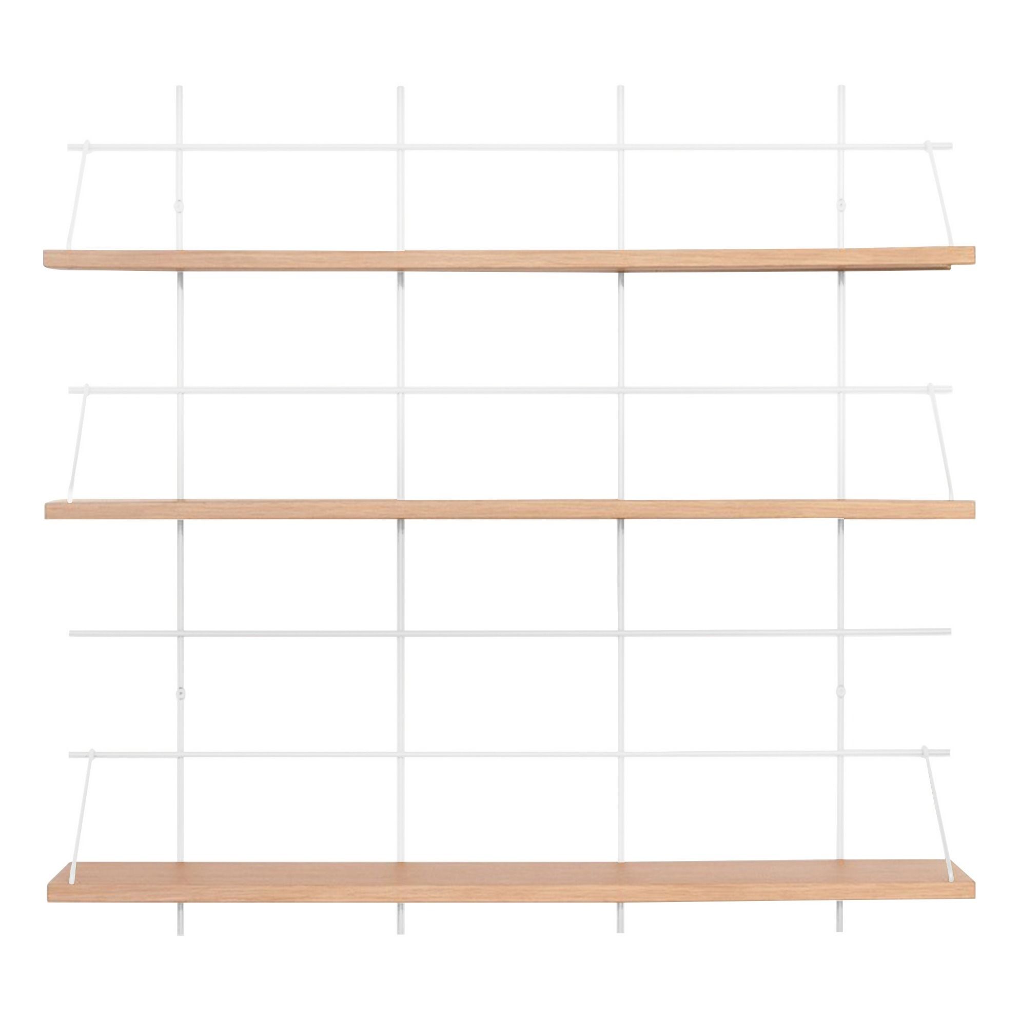 Gassien - Etagère 8 Khadija base blanche - Chêne