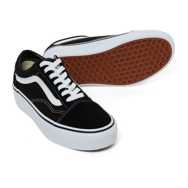 vans all black platform