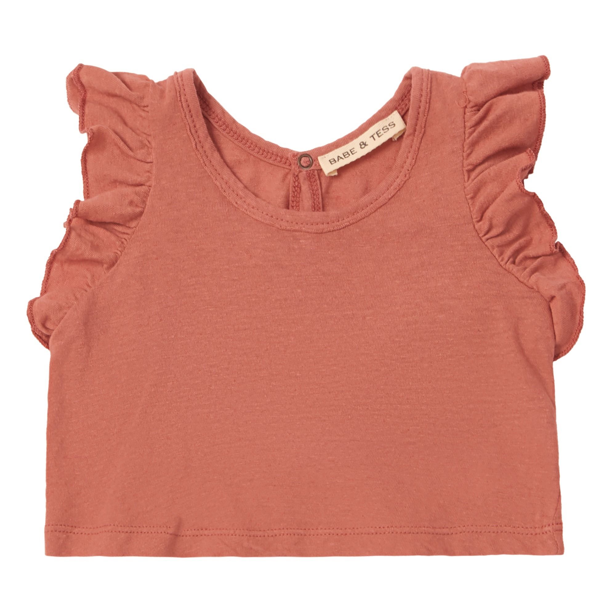 Babe & Tess - Top Coton et Lin - Fille - Rose