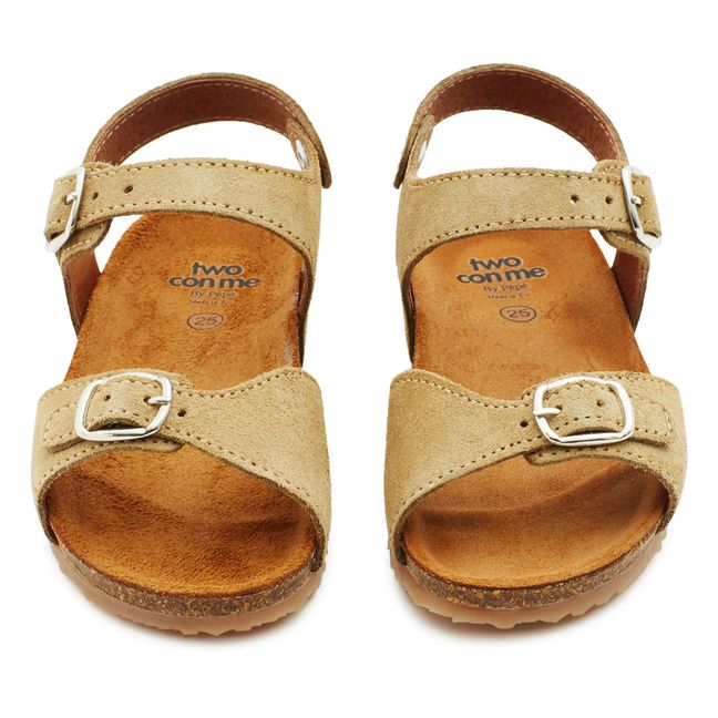 Two Con Me - Buckle sandals Camel