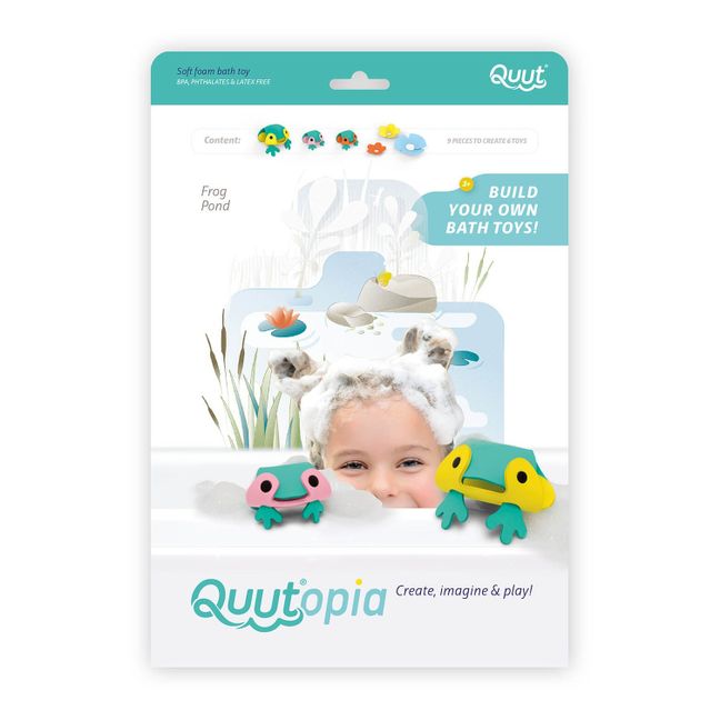 Frog pond bath toys - set of 6
