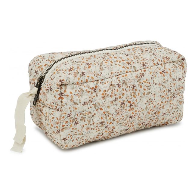 Padded toiletries bag in organic cotton
