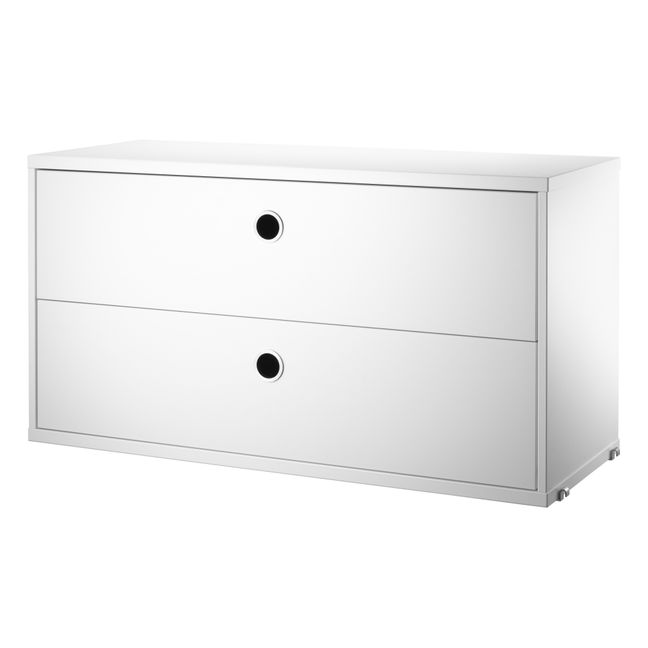 Truhe 2 Schubladen 78x30 cm