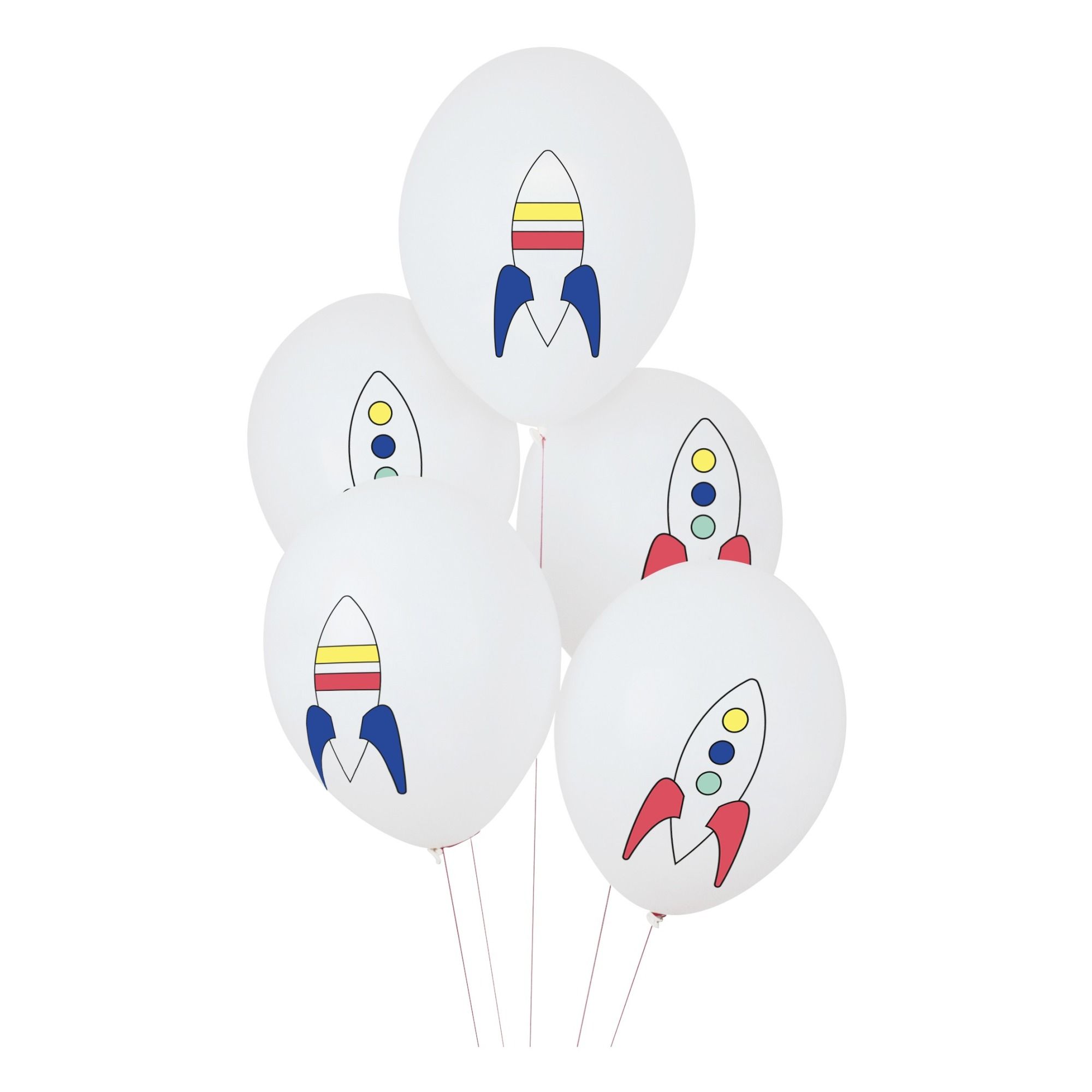 My Little Day - Ballons Cosmonaute - Lot de 5 - Multicolore