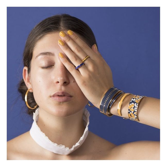 Bracciale aperto regolabile | Blu notte