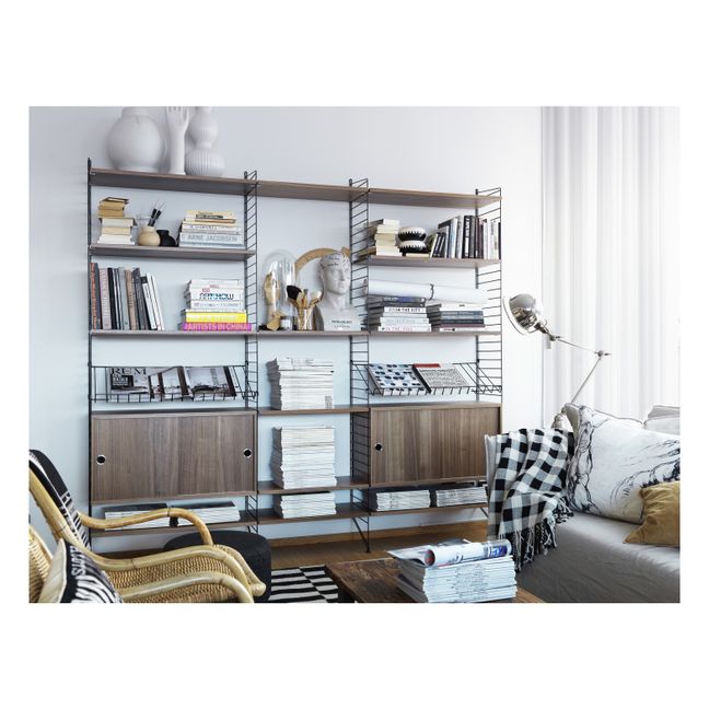 Ripiani in noce 78x30 cm - Set di 3