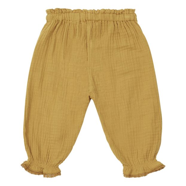 Waffled sirwal trousers Mustard Zhoe & Tobiah Fashion Baby