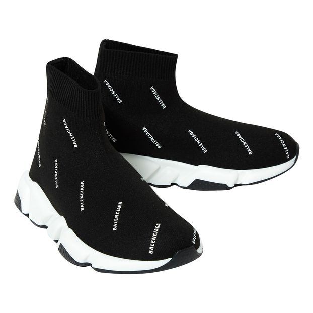 black and white speed trainers
