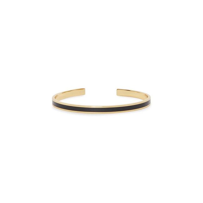 Bracciale aperto regolabile | Nero