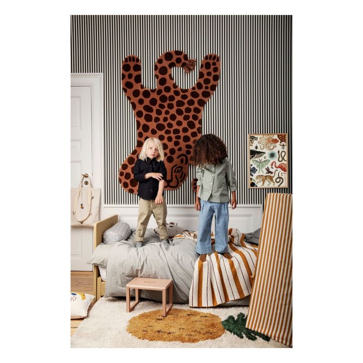 Safari Leopard tufted rug 160x118 cm | Brick red- Product image n°1