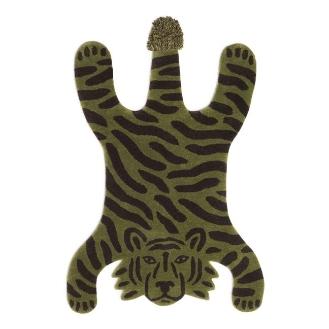 Teppich Safari Tiger 160x120 cm | Khaki